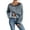 Blue, variant on Women Off Shoulder Sweater Long Sleeve Knit Sweater Loose Pullover Jumper Tops