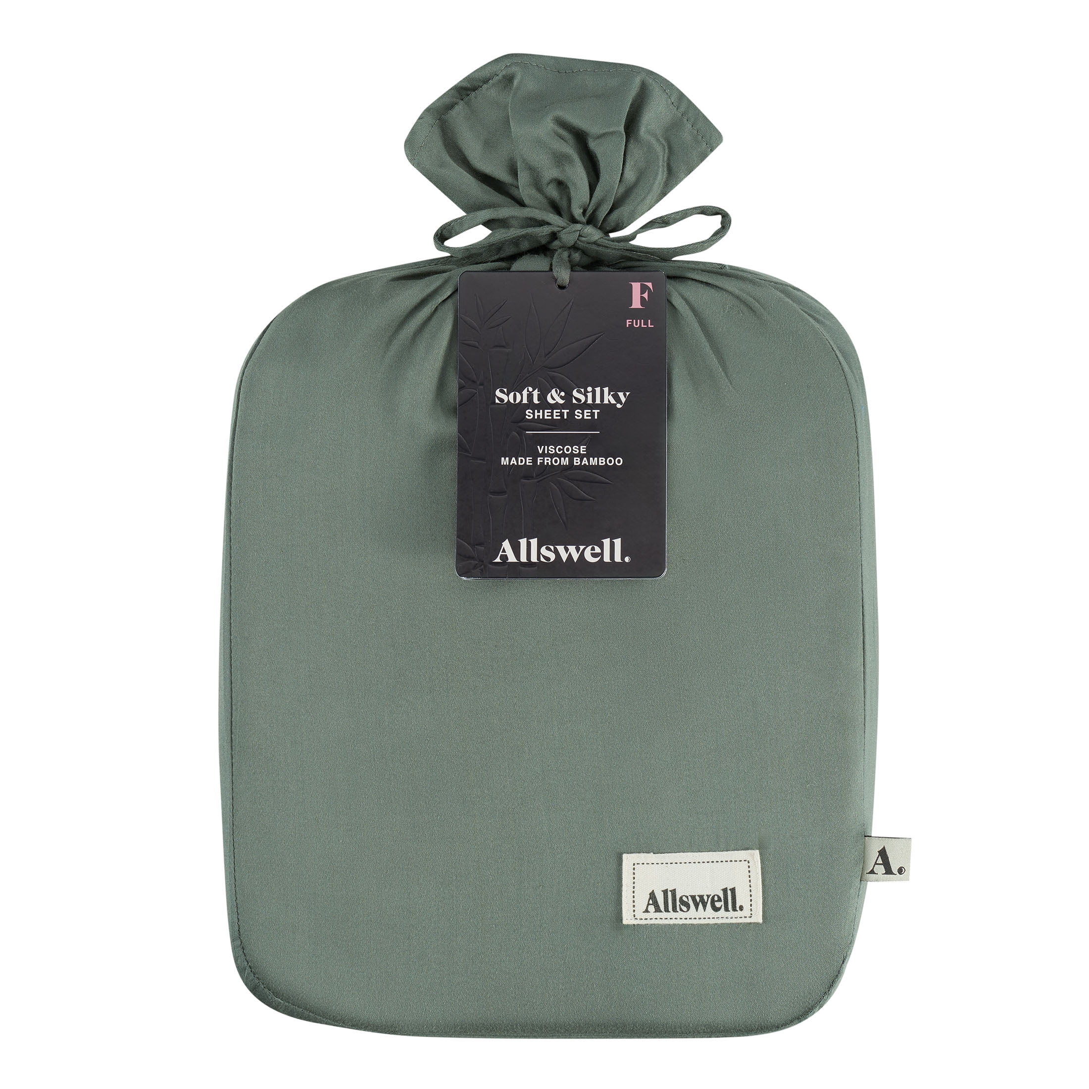 Allswell Soft & Silky 4-Piece Flag Stone Rayon Derived from Bamboo Sateen Bed Sheet Set, King