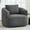 Antique Dark Grey + Foam+Spring + 1 Seat + Fiber Foam and Polyester Fiber Pad, variant on SEENYOO 37.40" Lounge Sofa, Sectional Sofas for Living Room, 360° Swivel Round Accent Chair with Soft Pillow, High-Resilience Sponge Teddy Fleece Single Sofa, No Assembly Required, Light Grey