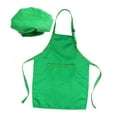 thumbnail image 4 of IFANLANDOR Toddlers Hat and Apron Kit 2Pcs Green Uniform Cloth Waterproof for Baking Handwork Painting Cooking Grilling, 4 of 8