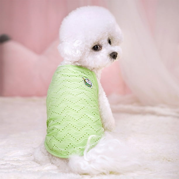 Ropa para cachorros de primavera y verano, sencilla, con tirantes finos de malla transpirable, ropa para perros pequeños y medianos de dos pies para mascotas y gatos