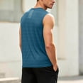 thumbnail image 4 of TKKCS Mens Mesh Athletic Tank Tops- Workout Gym Sleeveless Quick Dry Crew Neck Breathable Active Tank Top Green Size XL, 4 of 5