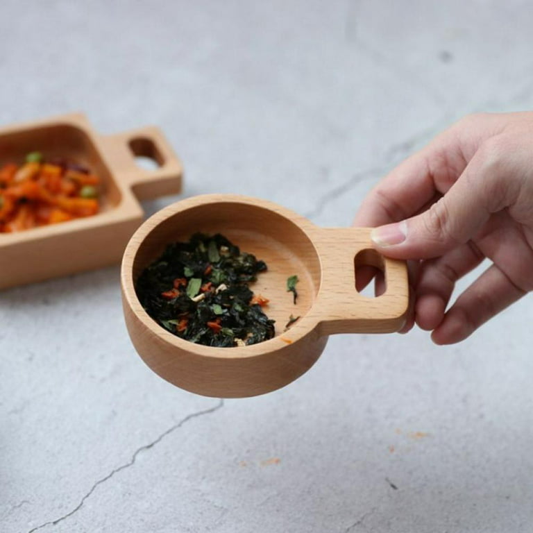 Reusable Bamboo Condiment Cups, Natural Wood and Food-Safe Finish