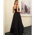 thumbnail image 3 of Vestido largo GLNEGE para mujer, verano, con tirantes finos, negro, 3 of 5