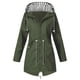thumbnail image 1 of Chaquetas y abrigos casuales con capucha de manga larga para mujer, chaqueta impermeable lisa con capucha para exteriores, abrigo superior a prueba de viento para mujer, 1 of 3