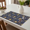thumbnail image 6 of Placemat, Pioneer Flower Floral Print Pattern Place Mats Table Mat Set Of 2, PVC Washable Placemats for Party Kitchen Dining Decoration, 18x12 Inch, Fade Resistant, 6 of 6