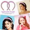 thumbnail image 3 of MRLESS 2-Pack Wide Padded Glitter Headbands for Women and Girls, Non-Slip Candy Hair Accessories Perfect for Holiday Events, 3 of 8