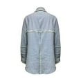 thumbnail image 5 of Augper Women's Jean Jacket Frayed Washed Button Denim Jacket with Pockets, 5 of 9