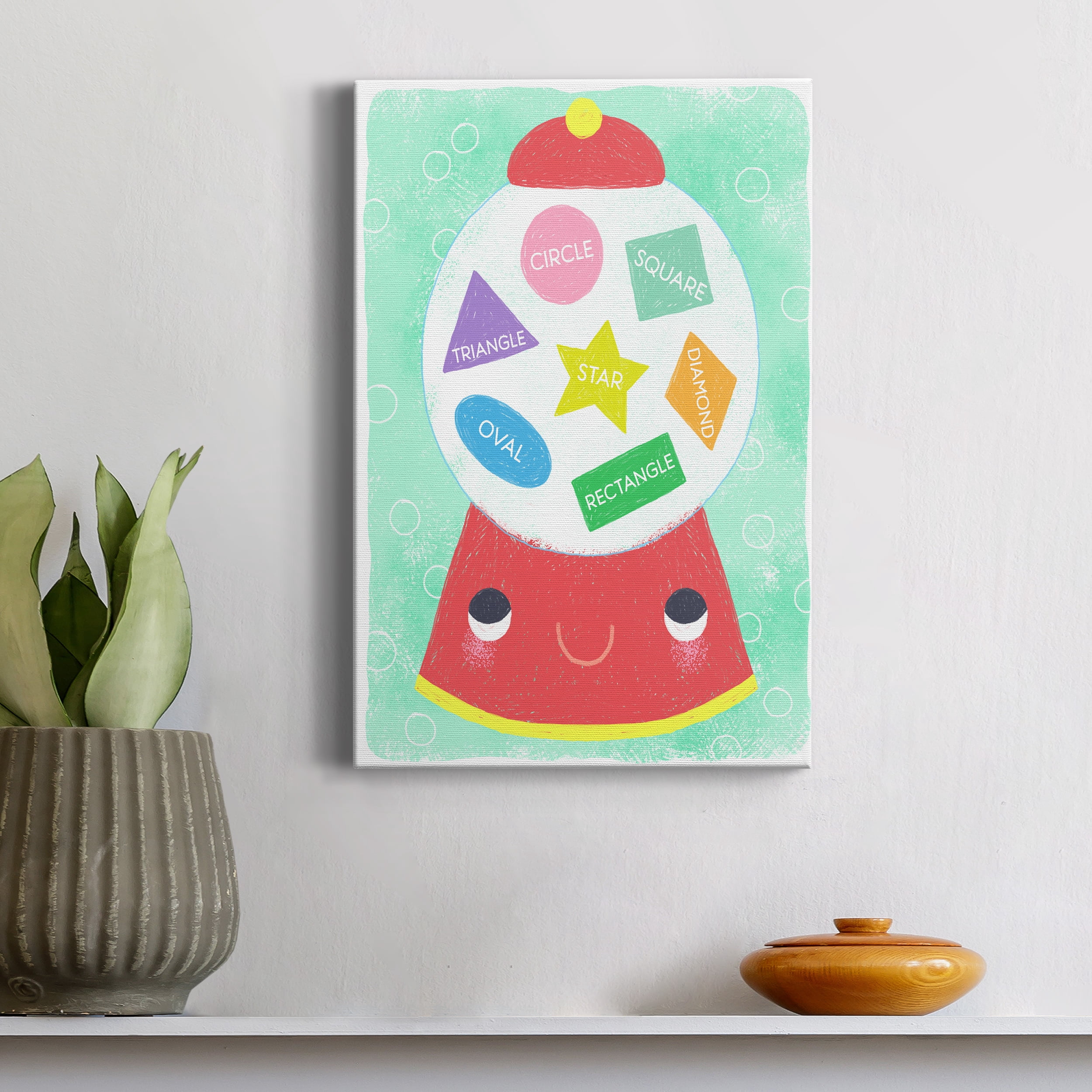 Gumball Shapes Premium Gallery Wrapped Canvas - Ready to Hang - 24 x 36