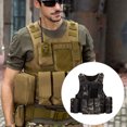 thumbnail image 3 of Eigraketly Chaleco de módulo para hombre, accesorios, chaleco Personal de camuflaje, chalecos de armadura de combate de seguridad, ajustable, resistente al Escalada camuflaje negro Eigraketly OD024242-03, 3 of 6