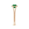 thumbnail image 3 of ANGARA Natural Emerald Twist Rope Split Shank Ring in 14K Rose Gold for Women (Size-6mm) | May Birthstone, Birthday, Anniversary, Jewelry Gift for Women | Natural Emerald Ring, 3 of 9