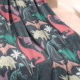 thumbnail image 3 of DarkBlue Colorful Dinosaurs Plants Pattern Blanket,Comfortable Soft Flannel Throw Blanket,All Season,Warm Lightweight Blankets for Sofa Bed Couch Living Room Chair,30"x40", 3 of 4
