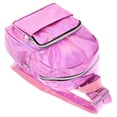 thumbnail image 2 of Mochila holográfica elegante, bolso de hombro escolar holográfico para niñas (rosa), 2 of 5
