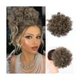 thumbnail image 1 of Afro Puff Kinky Curly Bun Hair Synthetic Drawstring Ponytail Clip In Short Extensions Hairpieces, 1 of 6