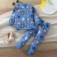 thumbnail image 2 of UAYOTSE Boys Girls Pjs Set Two Piece Fleece Pajamas kids Fall Winter Long Sleeve pajamas Loungewear,Sizes 3-4 Years, 2 of 4
