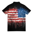thumbnail image 4 of Men's USA 250th Anniversary American Flag Stars Polo Shirt Patriotic Casual Short Sleeve America 250 Merchandise, 4 of 6