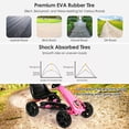 thumbnail image 6 of Go Kart Pedal Car Kids Ride On Toys Pedal Powered 4 Wheel Adjustable Seat Pink, 6 of 12