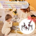 thumbnail image 6 of Ktaxon 3D Lighted Christmas 3-Piece Deer Set Outdoor Yard Decoration Set LED Lights, Stakes - Rattan, 6 of 8