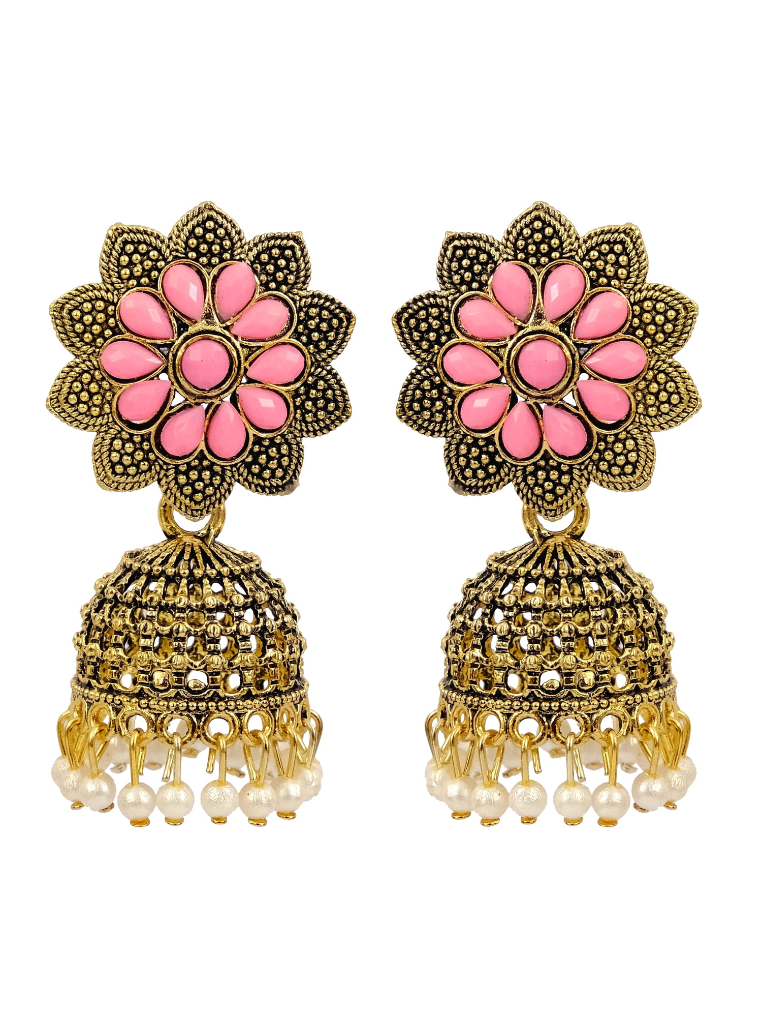 Indian Bollywood Style Fashion Wedding Gold Plated Necklace Earring Jewelry 