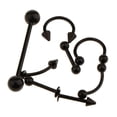 thumbnail image 3 of 24 piezas de forma , ceja, oreja, labio, de , accesorio para Negro Sunnimix Joyería piercing del cuerpo, 3 of 8
