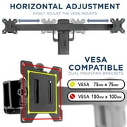 Mount-It! Mobile PC Workstation for Dual Monitors | Fits 13-32 Monitors | Adjustable