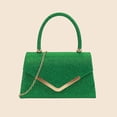 thumbnail image 6 of Sparkly Evening Clutch Bag for Women Glitter Party Purse with Detachable Chain Strap Army Green,Size Free Size, 6 of 6