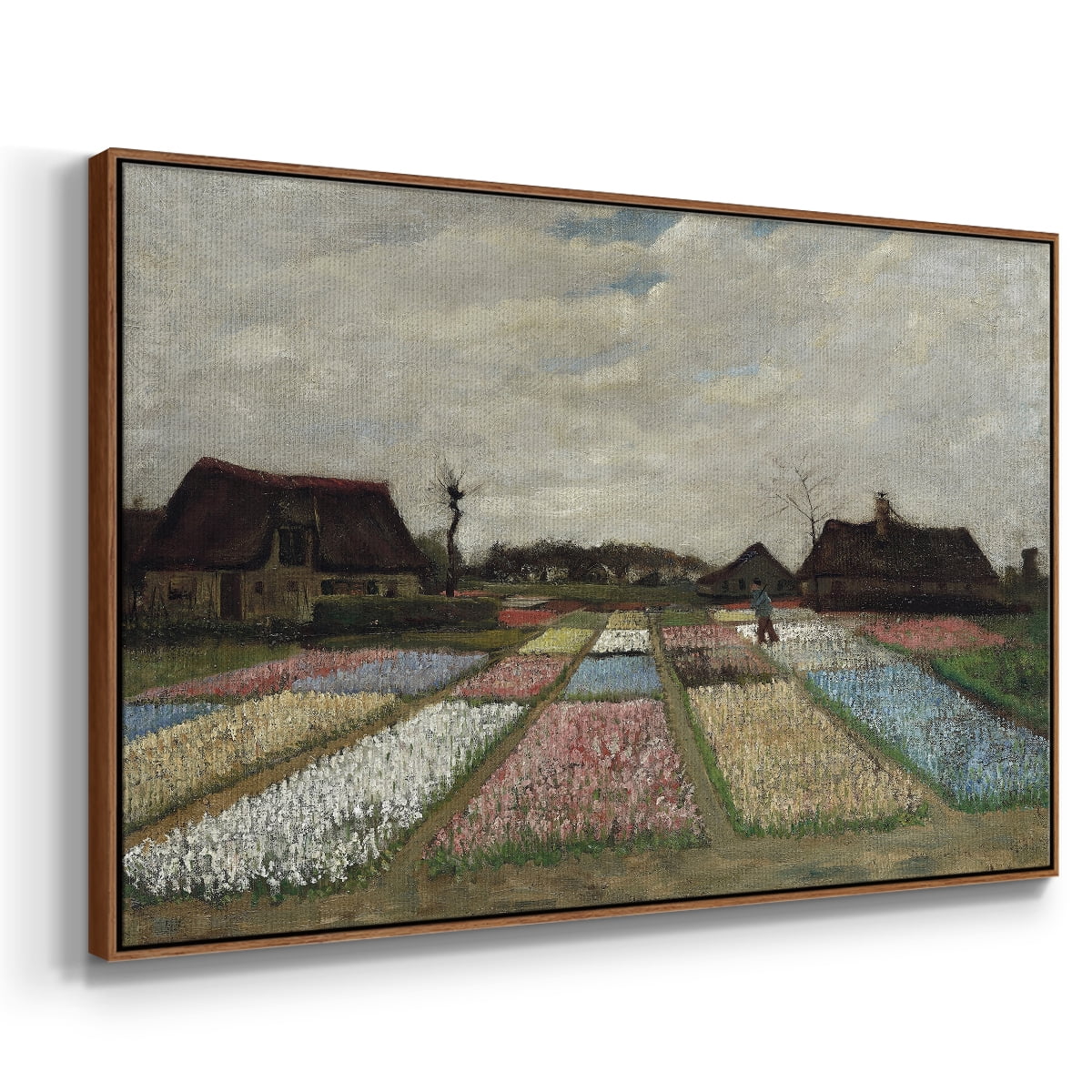 Vintage Landscape-CCCLXIII By Wexford Home Framed in Walnut Wood Gallery Wrapped Canvas 17 in. x 25 in.