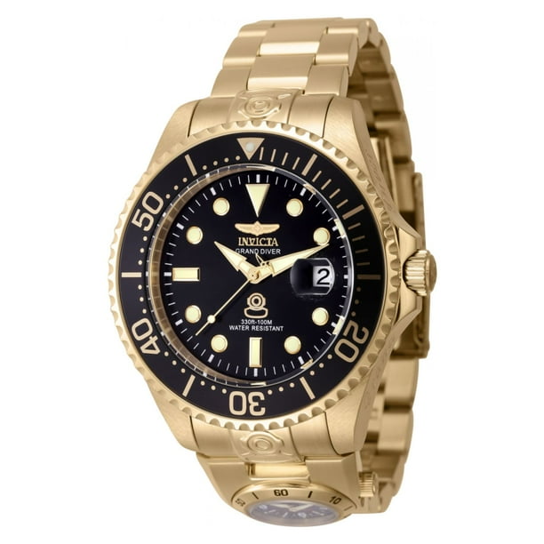 Pre-owned Invicta 19807 Grand Diver 2 Gen Ii 47mm Automatic Gold Stainless Steel Bracelet 50962629-741215