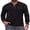 01-C-Black, variant on JWD Mens Long Sleeve Henley Shirt Casual Button Neck T Shirt with Chest Pocket Green L