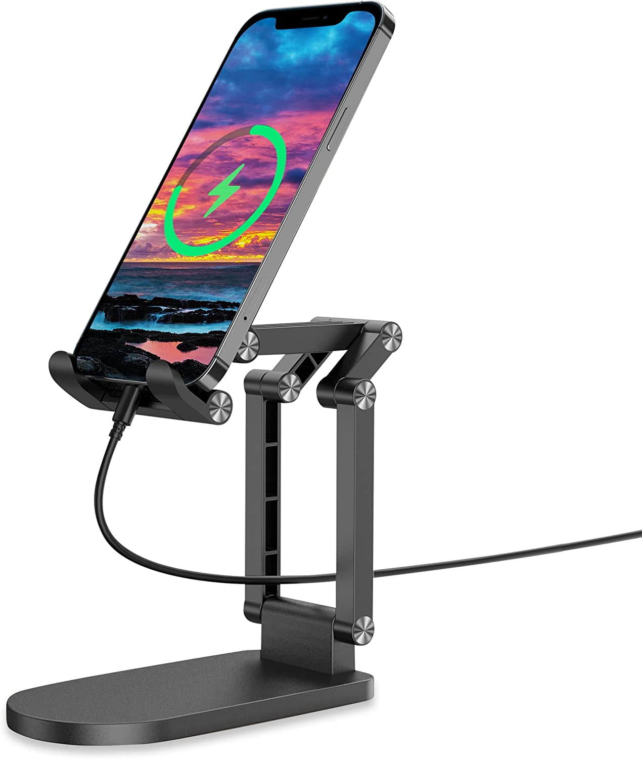 Cell Phone Stand, Phone Stand for Desk, Angle Height Adjustable Phone