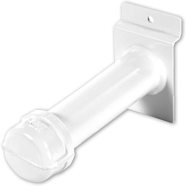 4.5" Extra Heavy Duty Slatwall Pipe Shelf Brackets, White, 4 Pack