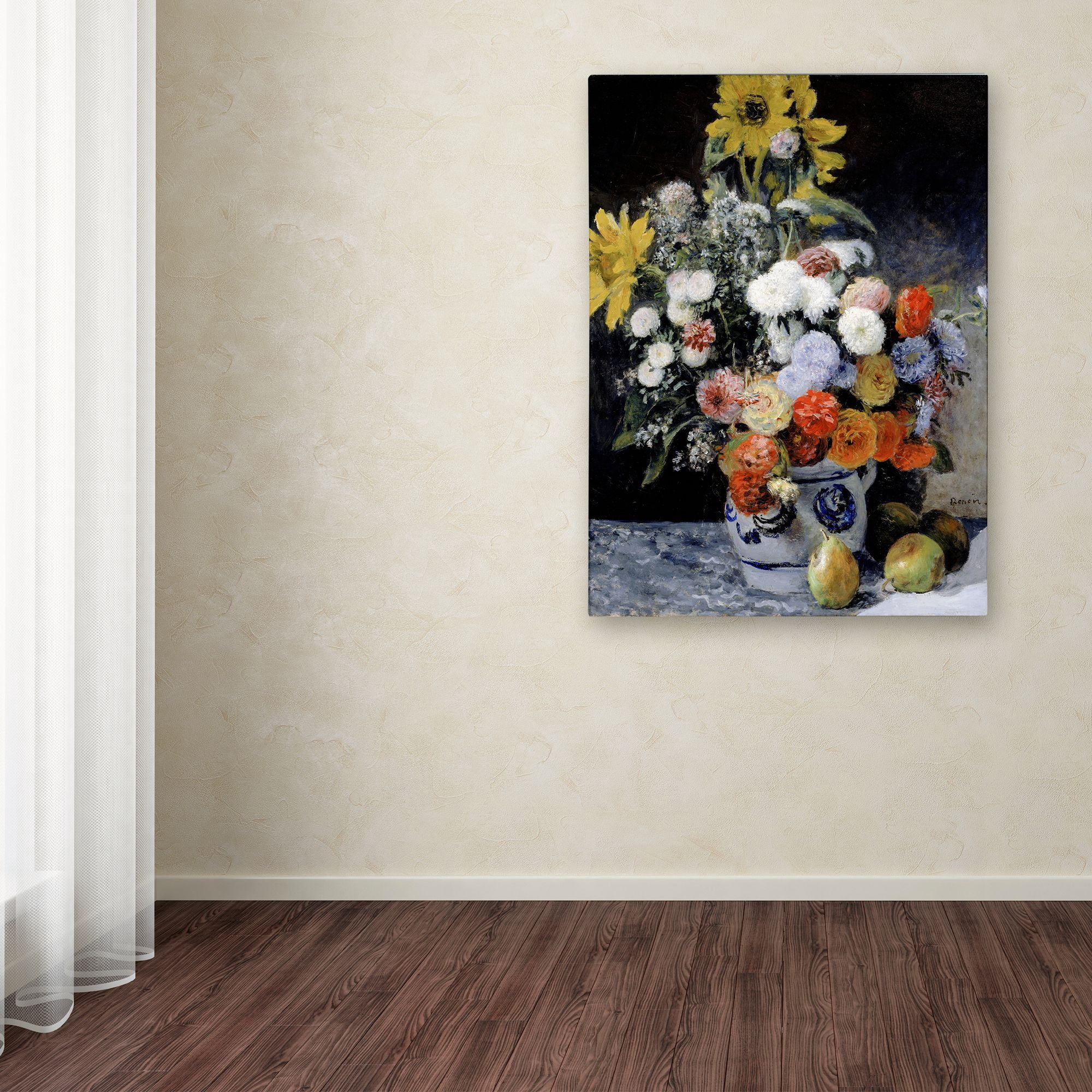 Trademark Fine Art 'Mixed Flowers In An Earthenware Pot' Canvas Art by Renoir