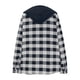 thumbnail image 4 of HongQid Womens Flannel Shirts Plaid Button Down Shirt Casual Hoodie Long Sleeve Outwear Warm Fall Hooded Blouses, 4 of 5