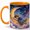 Orange, variant on Sleeping Moon Boy 11oz Ceramic Mug, Dreamy Watercolor Night Art