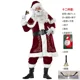 thumbnail image 4 of Disfraz de Papá Noel rojo para adultos, traje de lujo de terciopelo, conjunto de fiesta de Navidad para hombres, familia, Año Nuevo, traje de Papá Noel, navidad, 4 of 6