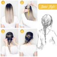 thumbnail image 2 of Topsy Tail Hair Tools, 4 Pcs Hair Loop Styling Tool Topsy Tail Loop French Braid Loop Tool Topsy Tail Kit with 10pcs Hair Ties, 2 Colors, 2 of 5