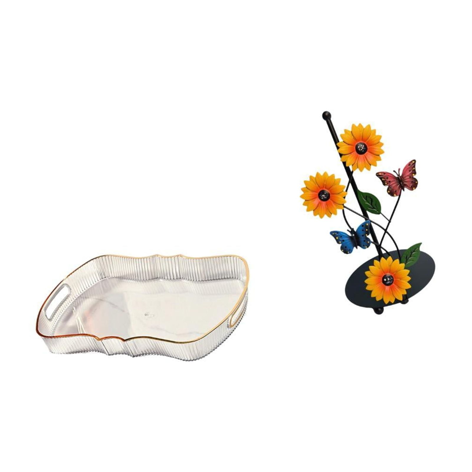 Fiocias Storage Tray Rectangle Serving Tray Kitchen Fruit Dessert Tray Toilet Paper Holder Paper Towel Holder Countertop Kitchen Roll Holders Standi