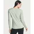 thumbnail image 5 of Real Essentials 4-Pack: Women's Dry-Fit Long-Sleeve V-Neck Athletic Workout Shirt (Available in Plus Size), 5 of 7