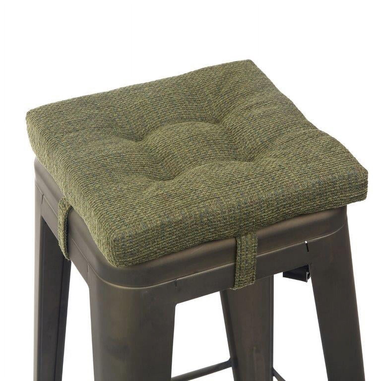 Klear Vu Gripper Square 15" x 15" Bar Stool Cushion with Velcro Straps - Set of 4