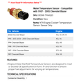 thumbnail image 2 of Water Temperature Sensor - Compatible with 1987 - 2005 Chevy Blazer 1988 1989 1990 1991 1992 1993 1994 1995 1996 1997 1998 1999 2000 2001 2002 2003 2004, 2 of 2