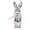 Silver, variant on 9.45" Easter Decorations Disco Ball Bunny, Sparkling Bunny Decor, Mirror Finish Disco Rabbit Ornament for Table, Home & Party, Easter Rabbit Decorations Green