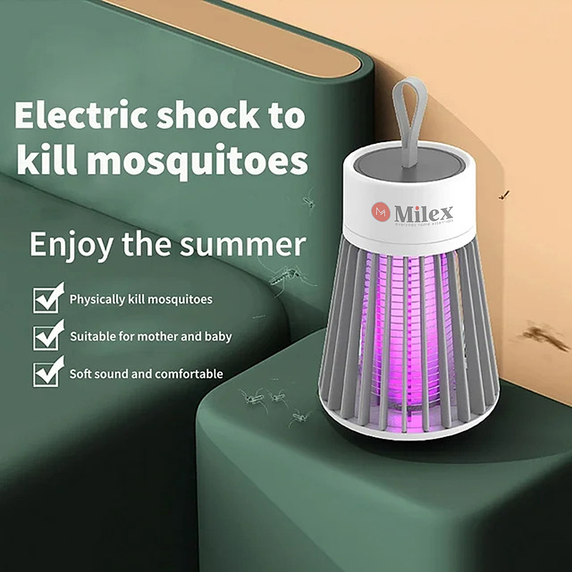Milex USB Rechargeable Electric Mosquito Killer Lamp