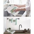 thumbnail image 5 of Eucalyptus Green Kitchen Dish Towels for Drying Dishes Set of 4, Stripes Bottle Flower Cactus Plant Waffle Weave Microfiber Hand Tea Bathroom Towels Quick Dry & Absorbent Towel 12x12, 5 of 7