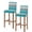 Blue Turquoise, variant on Turquoise Wood Grain Bar Stool Covers Set of 2, Country Retro Wooden Plank Gray Stretch Washable Bar Chair Covers with Backs, Removable Pub Counter Height Chair Cover for Kitchen Dining Room Cafe
