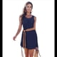 thumbnail image 3 of Vestido Informal con Cordón para Mujer, Azul Marino, Talla XXL, 3 of 7