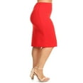 thumbnail image 2 of Plus Size Pencil Skirt - Sexy High Waist, Solid Color, Knee Length, 2 of 4