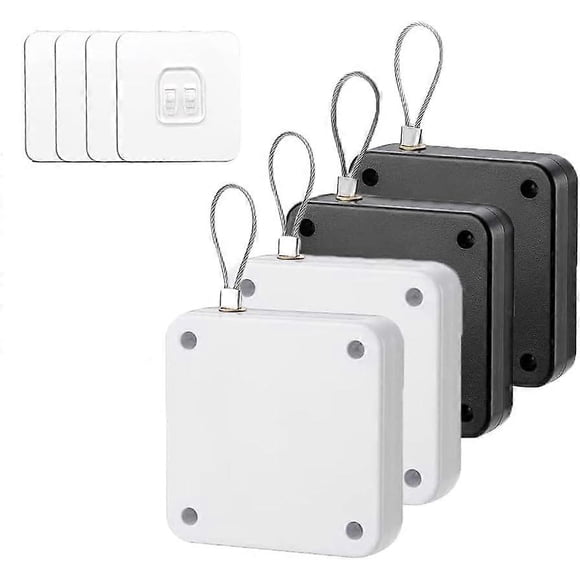4pcs Automatic Door Closer, Auto Sensing Door Closer with Pull Cord