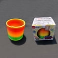 thumbnail image 3 of YOPTOP Children's Spring Coil Magic Hula Hoop Magic Stall Lantern Toy Plastic Push Small Gifts Small Size Rainbow Spring, 3 of 5