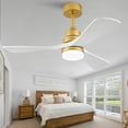 thumbnail image 6 of Eowynic 42 inch Gold and White Modern Dimmable LED Ceiling Fan with Remote Control, Reversible DC Motor, 3 Solid Wood Blades, 6 of 8