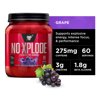 BSN N.O. Xplode Nitric Oxide Booster + Pre Workout Powder, Grape, 60 Servings